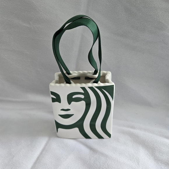 Starbucks Other - New Starbucks Ceramic Gift Card Holder Tote Shopping Bag Holiday Ornament